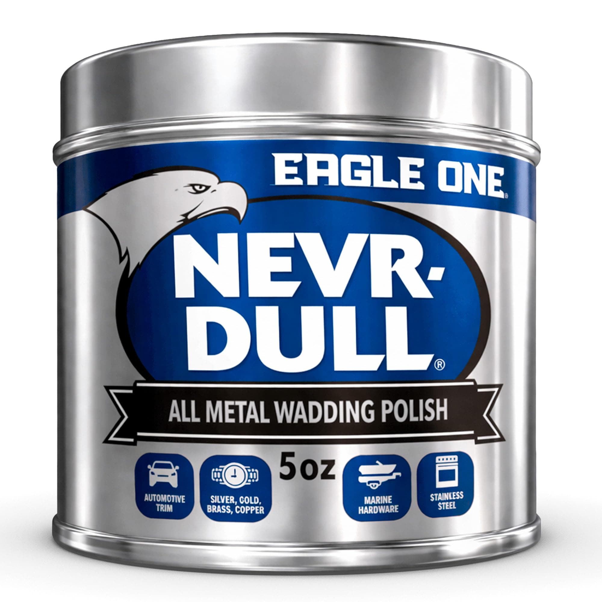 Eagle One Car Polish, Nevr-Dull Wadding Metal Polish, 5 Oz