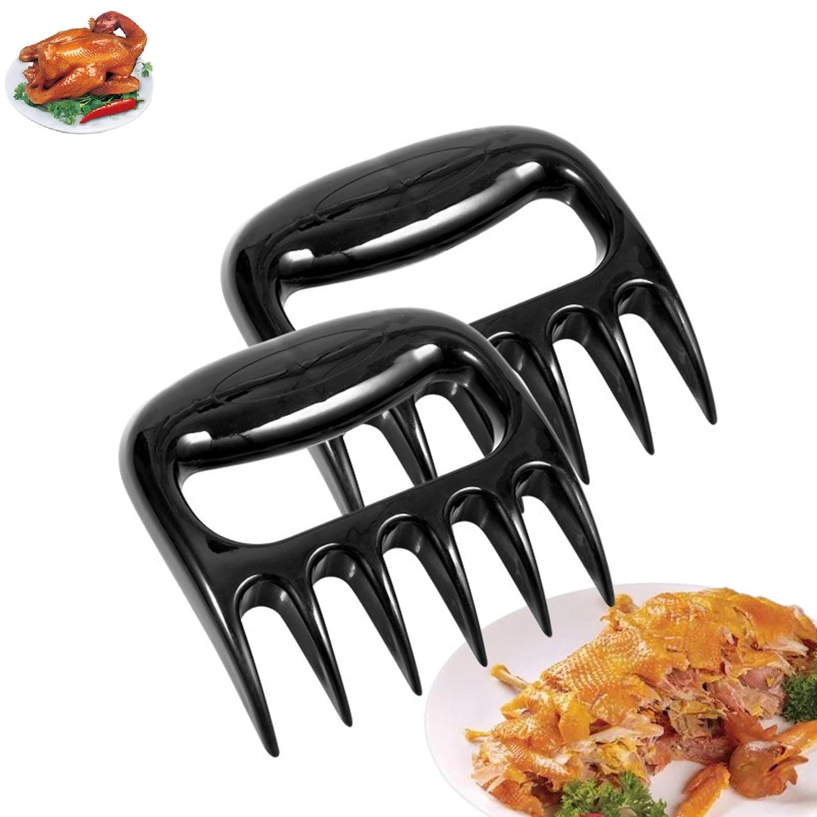 Bavooty Claws Meat Barbecue, Pulled Pork Claws, 2 Pieces Claws Fork, Pulled Pork Claws, Barbecue Claws for Pulled Pork, Bear Forks for BBQ Meat, Meat Claws for Pulled Pork