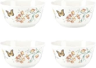 Lenox Butterfly Meadow Melamine All Purpose Bowls (Set of 4), White