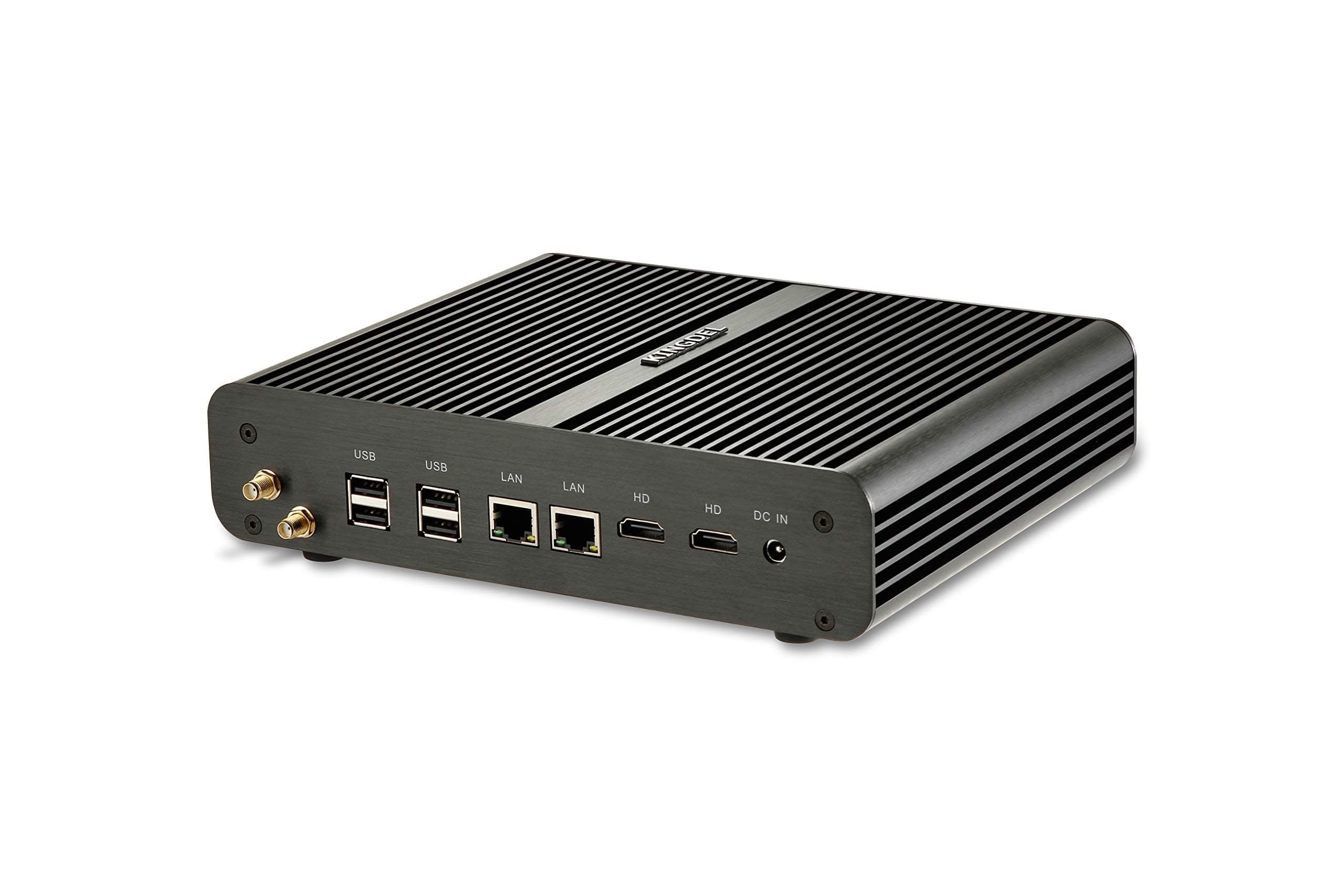 KINGDEL i7 6th Gen. Dual Core CPU Mini Desktop Computer, Fanless Mini PC, 4K HTPC with 16GB RAM, 256GB SSD, 1xHD Port, 2xLAN, All Metal Body