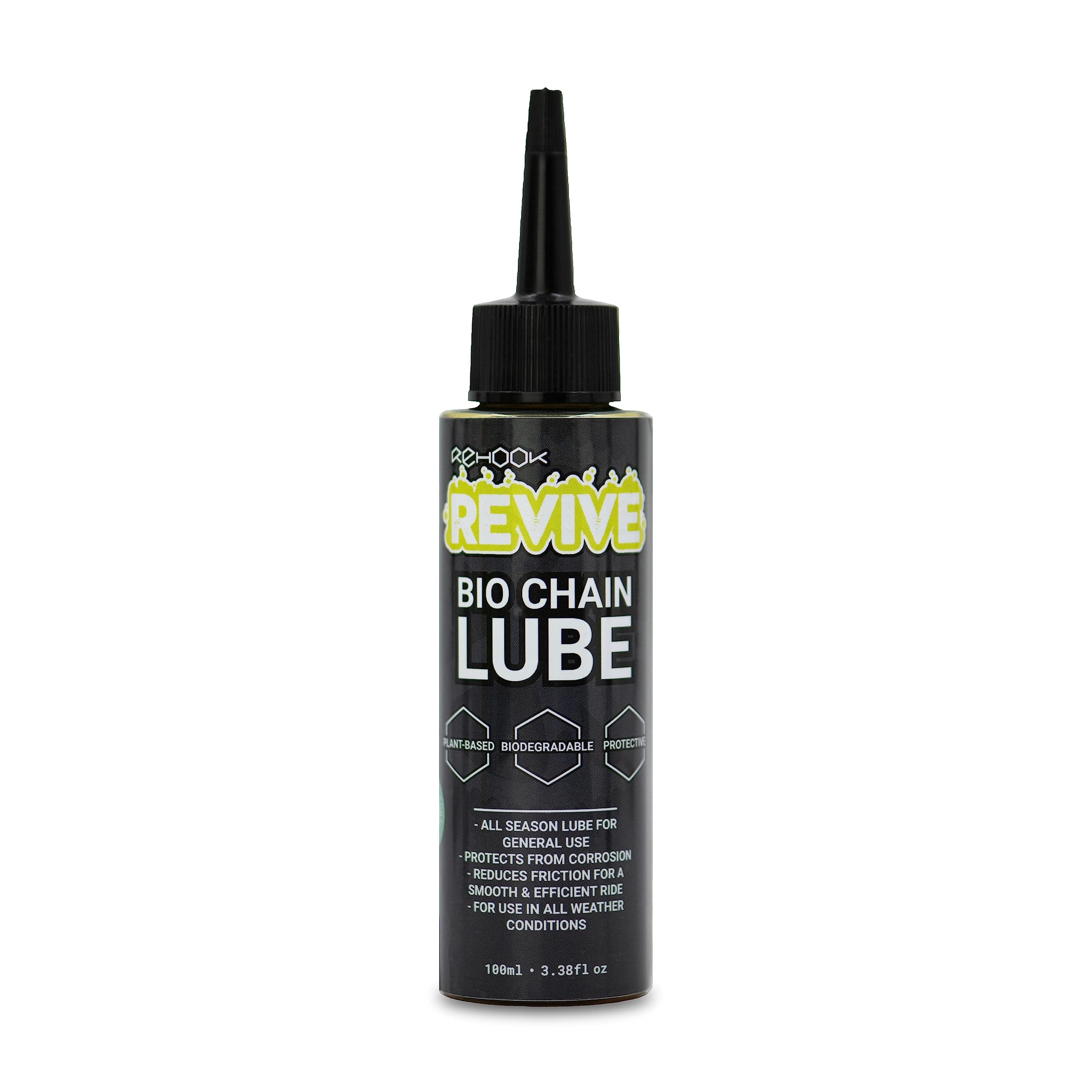 Revive Bio Chain Lube 100ml - Plant-Based, Biodegradable, Protective Bicycle Chain, Cassette, Drivetrain Lubricant Oil - Suitable for All Bike Types, Formulated for All Weather Conditions