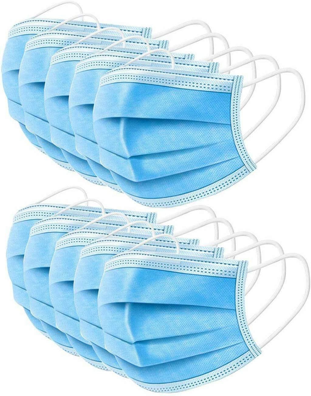 Dust Protective 3plys Disposable Comfortable Face Shield Filter Cover - 1000 Pieces