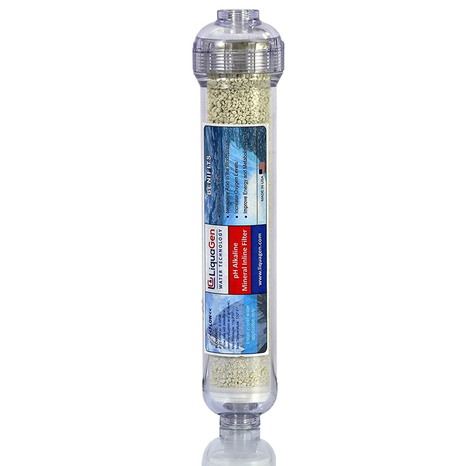 LiquaGenpH Alkaline Mineral Drinking Water Filter Inline