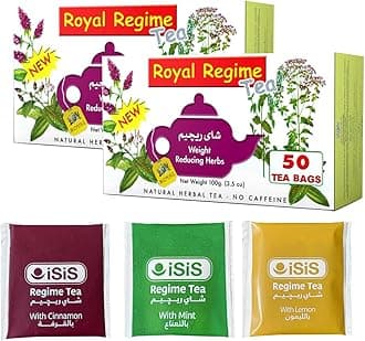 treasure.of.egypt 2 Packs of Royal Regime Tea 50 Sachetss (total 100 Sachets),1 Count (Pack of 2)