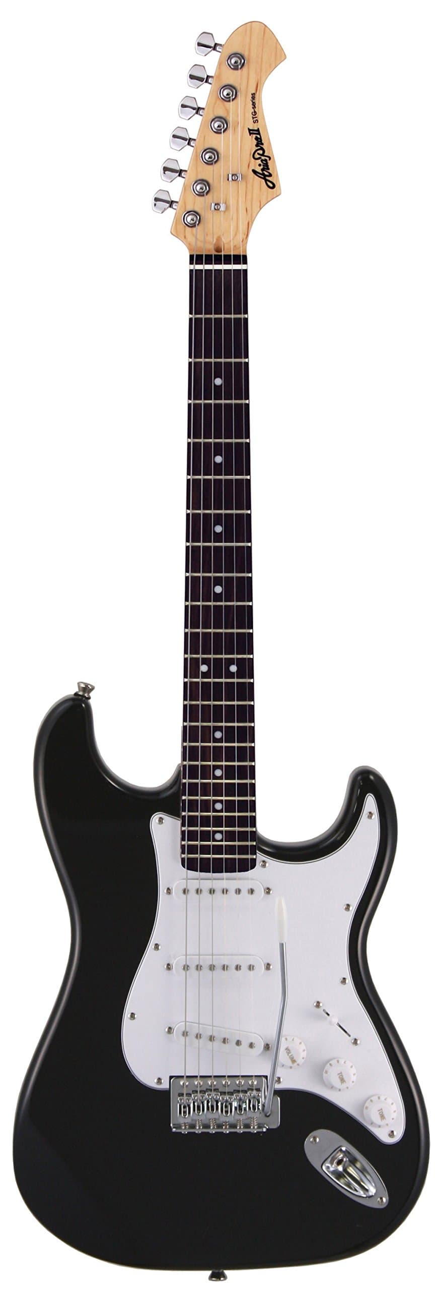 AriaSTG003BK Electric Guitar, Black