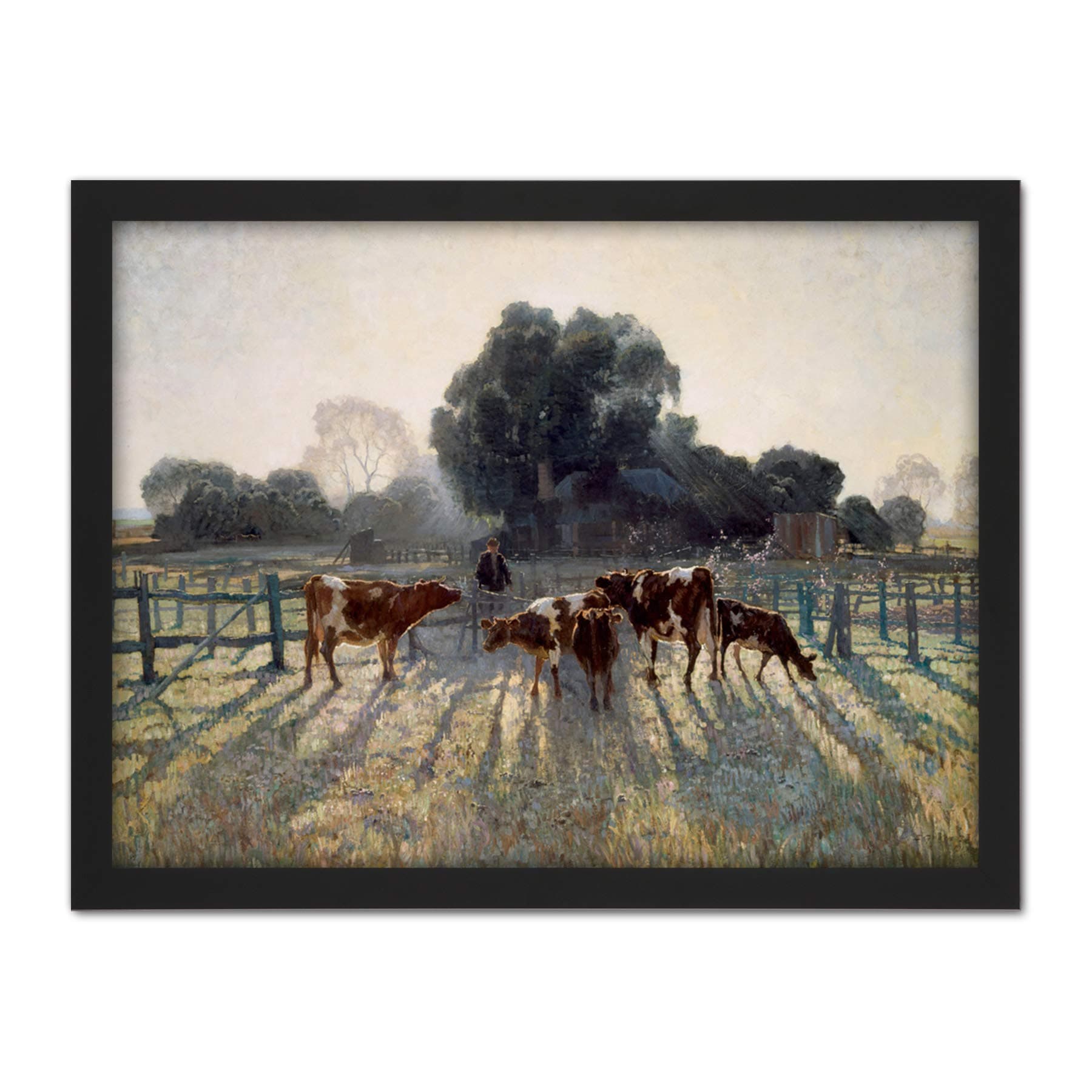 Fine Art Prints Elioth Gruner Spring Frost Large Framed Poster Wall Decor 18x24