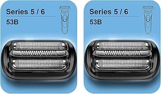 Series 5/6 53B Replacement Head for Braun Electric Foil Shaver, Compatible with New Generation Braun Razors 5020cs 5018s 5035s 5049cs 5050cs 6020s 6040cs 6075cc 6072cc 6090cc (2 Count)