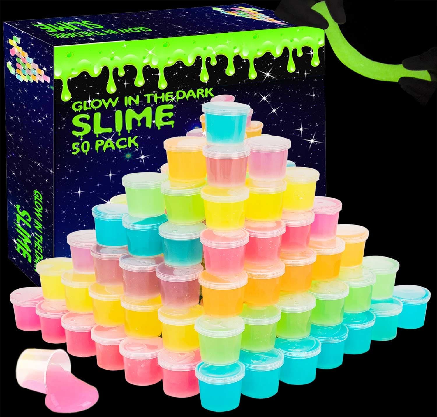 Glow in The Dark Slime 50 Pack