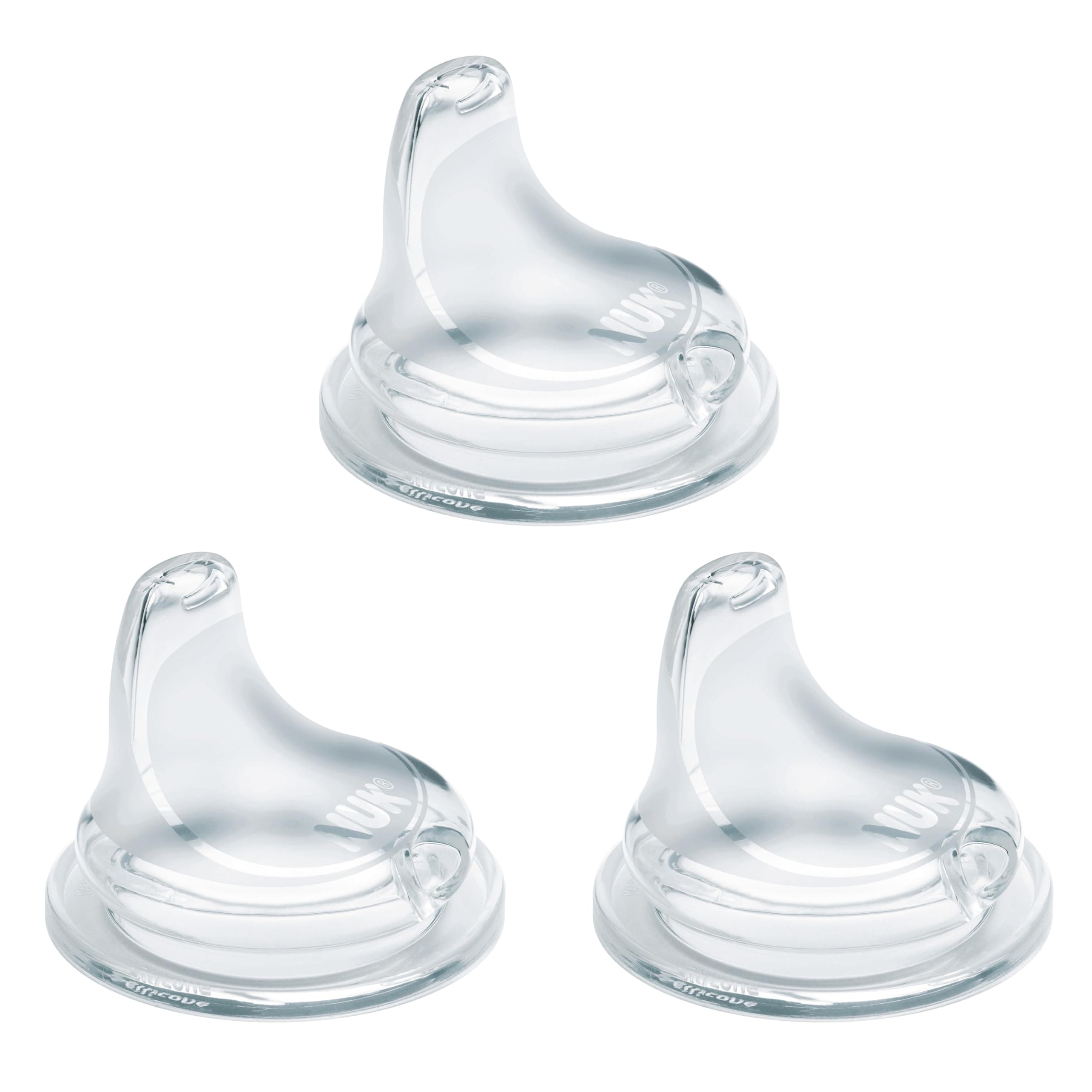 NUK Replacement Silicone Spout, Clear, 1 Count Pack of 3