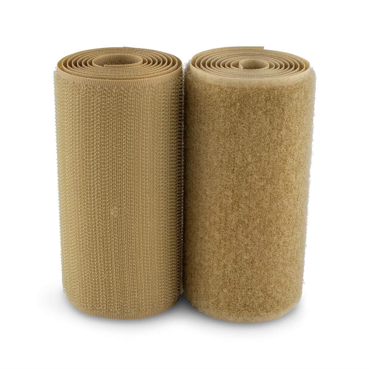 4 Inch Wide Beige Sew on Hook and Loop Tape Non-Adhesive 1 Yd Length Beige Nylon Hook Loop Tape Fabric Fastener Set for Military Form Bags Clothes Shoes Backpacks DIY Craft