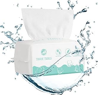 Disposable Face Towel, Soft Dry Wipe, Lint Free, Dry Wet Use for Sensitive Skin, 80Count Cotton Facial Tissue, Makeup Removing, Surface Cleaning 5.91 * 7.87inch, 80