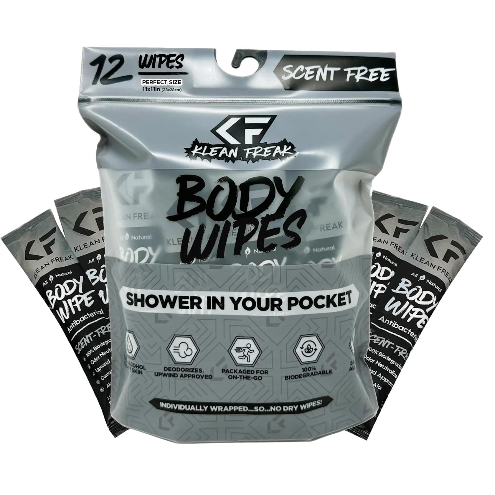 Body Wipes - Dozen Pack - Scent Free
