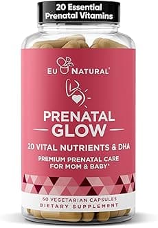 Eu Natural Glow Prenatal Nurturing Pregnancy Multivitamin (60 Vegetarian Soft Capsules)