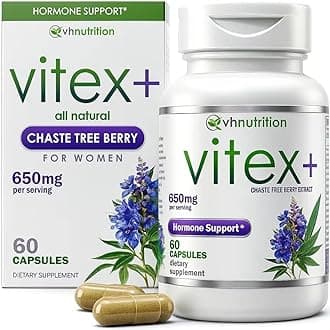 VH Nutrition Vitex Chasteberry Supplement Formula to Balance Womens Hormones - 650mg, 60 Capsules