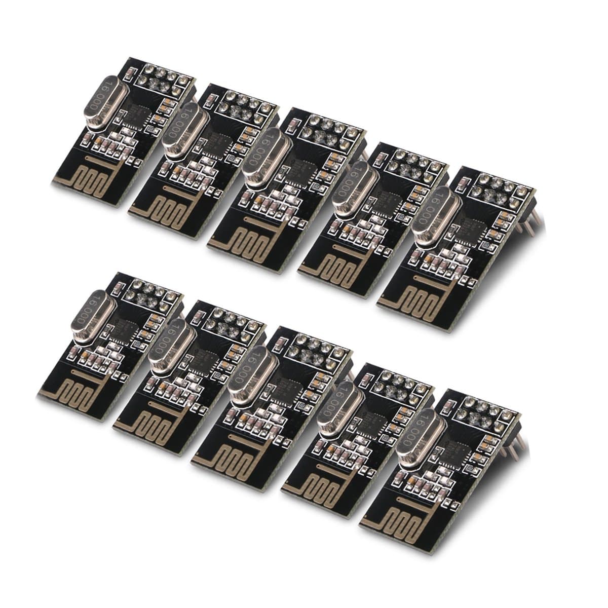 MakerFocus 10pcs NRF24L01+ 2.4GHz Wireless RF Transceiver Module Compatible with Arduino Raspberry Pi