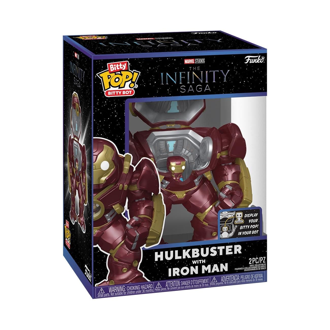 Bitty Pop! Bots: Marvel - Hulkbuster with Iron Man - Collectable Vinyl Figure - Gift Idea - Official Merchandise - Toys for Kids & Adults - for Collectors and Display
