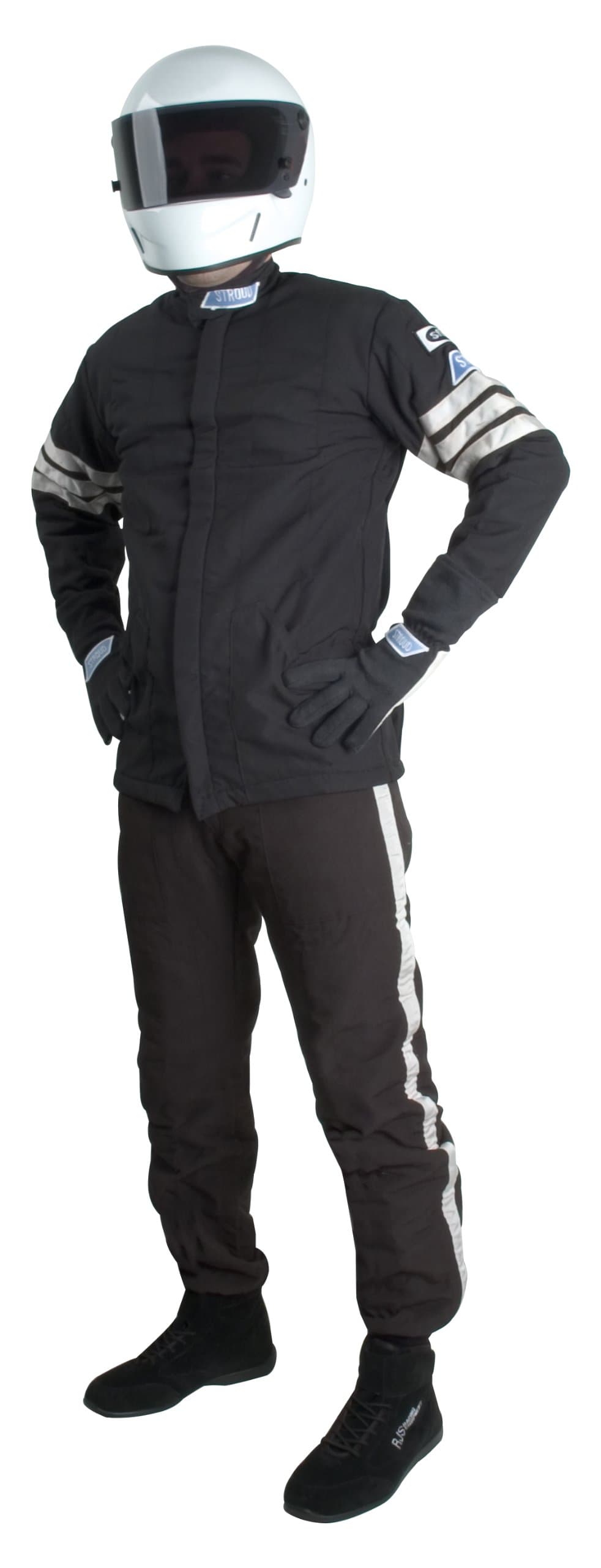 Stroud Safety 801113 Black Large Driving Jacket with Double Layer Nomex