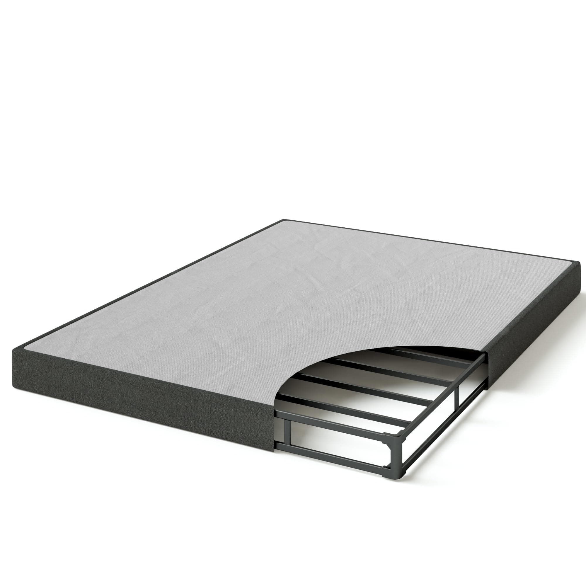 ZINUS 5 Inch WonderBox(TM) Smart Box Spring Quick Assembly Mattress Foundation, Durable Metal Frame, King, Grey