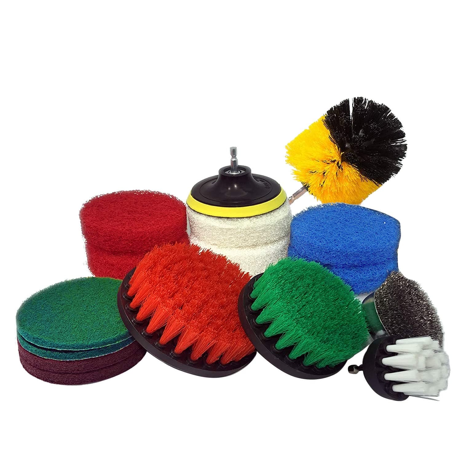 Electric Shower Scrubber for Cleaning (Red, Attachments)