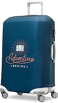 Samsonite Printed Luggage Cover, Adventure Begins, Extra Large, Printed Luggage Cover