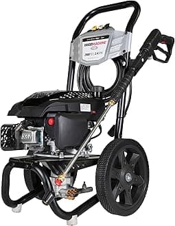Simpson Cleaning 2900 PSI Gas Pressure Washer, 2.4 GPM Power Washer with Siphon Hose and 25-Foot HyFlex Hose, Clean Machine, 49-State (CM61455)