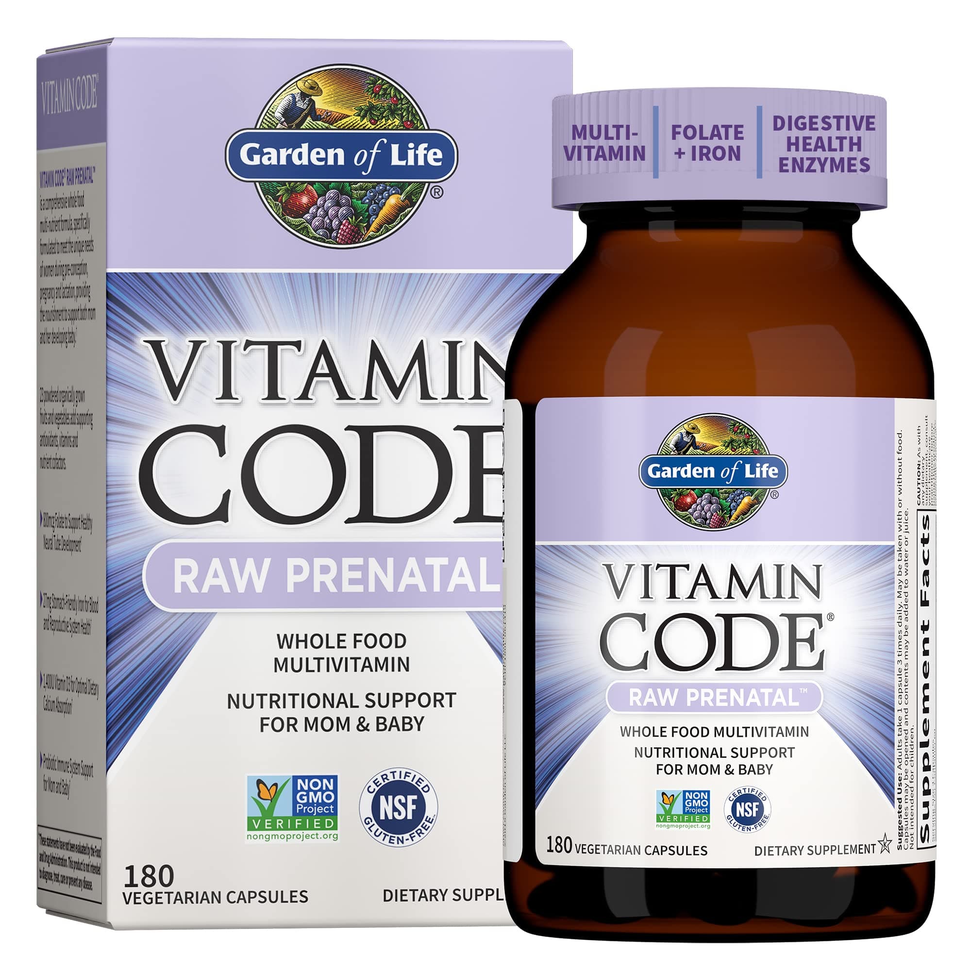 Vitamin Code®, RAW Prenatal™, 180 Vegetarian Capsules
