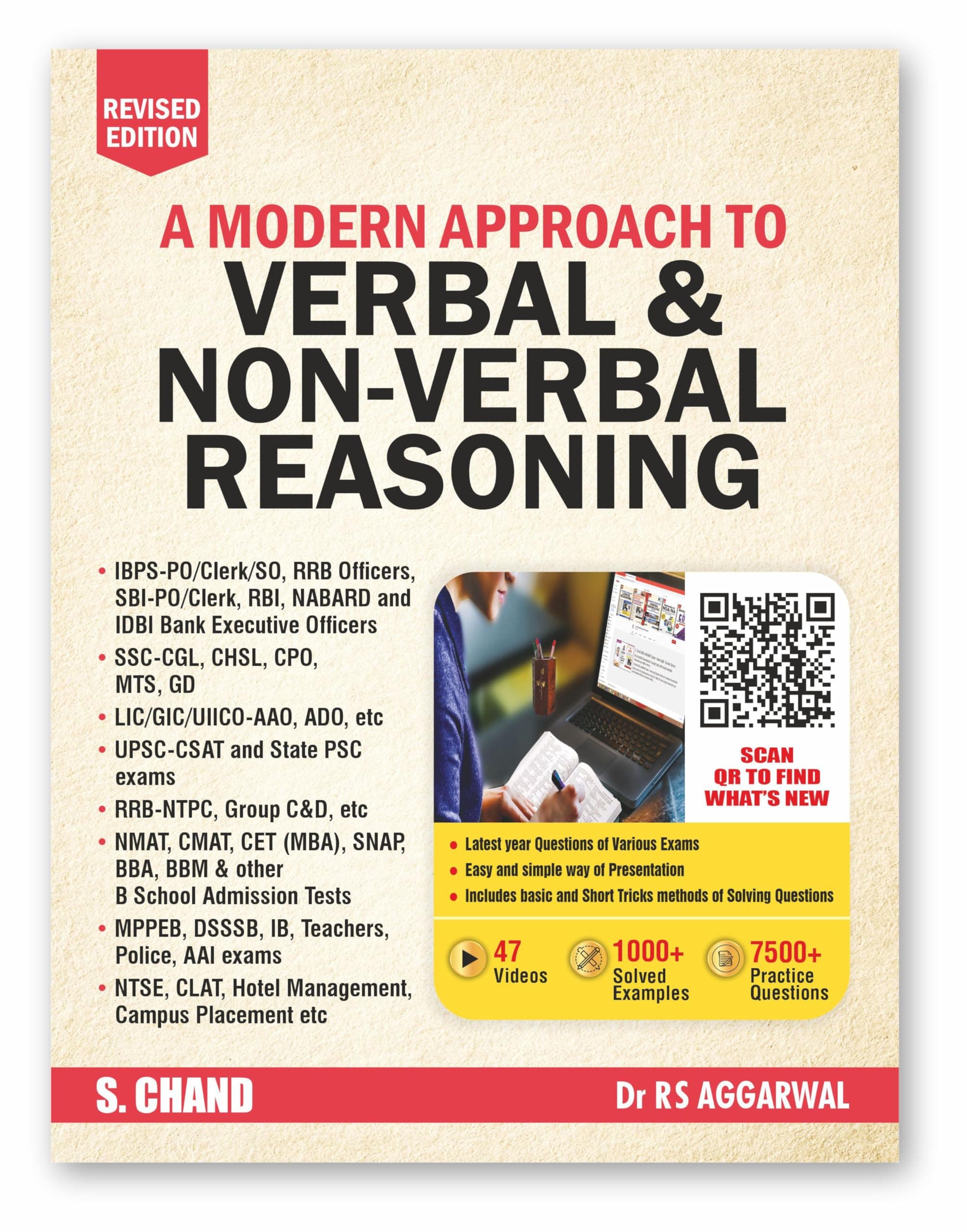 A Modern Approach to Verbal & Non-Verbal Reasoning (Revised Edition 2025) | 47 Videos | 1000+ Solved Examples | 7500+ Practice Questions | SSC CGL CHSL, IBPS, Bank SBI PO Clerk, Railway CAT, MAT, Police, UPSC Exam Book