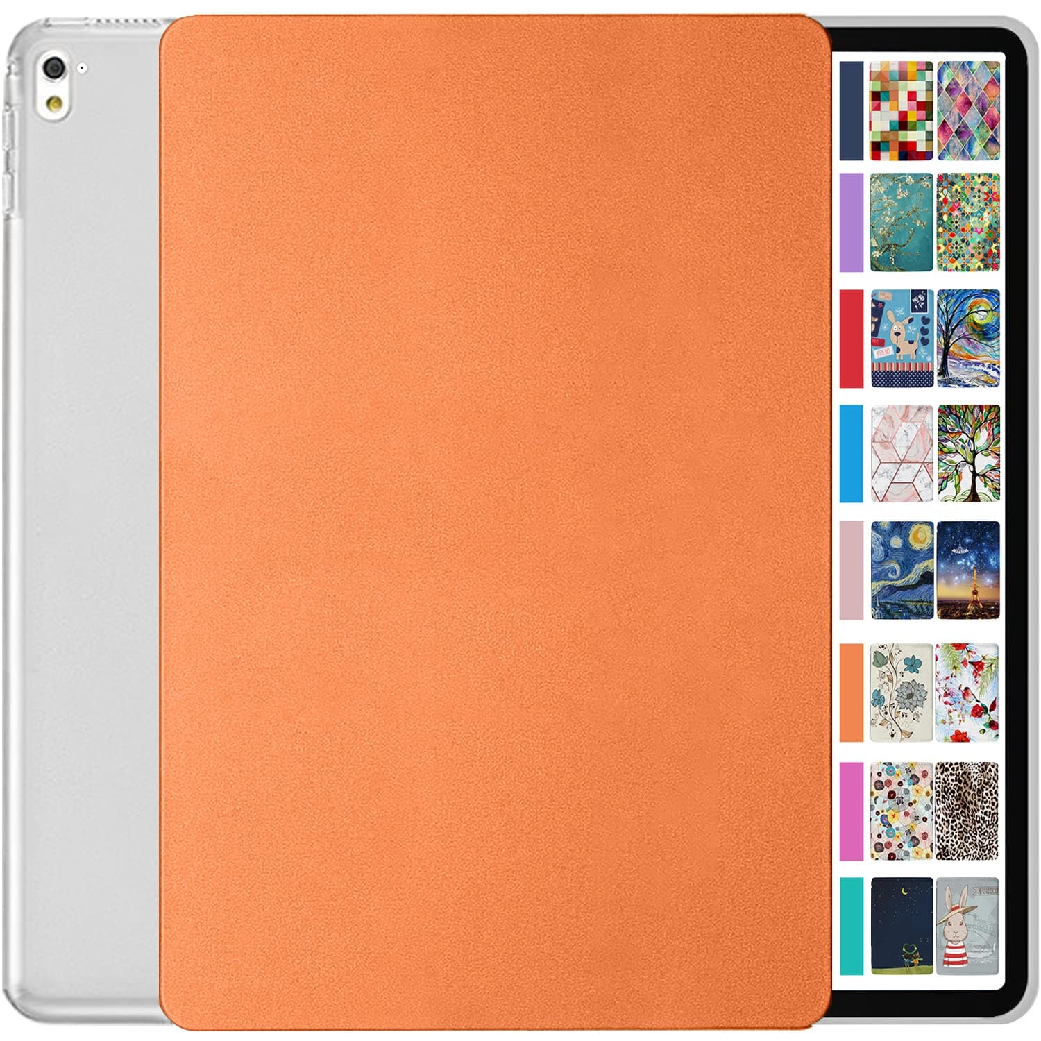 iPad Pro 2016 9.7 Inch [ Pro 9.7 ] A1673 A1674 A1675 MLMP2HN/A MM172HN/A MLMN2HN/A MLMW2HN/A MLMX2HN/A Slim Hard Shell Protective Stand Cover - Orange