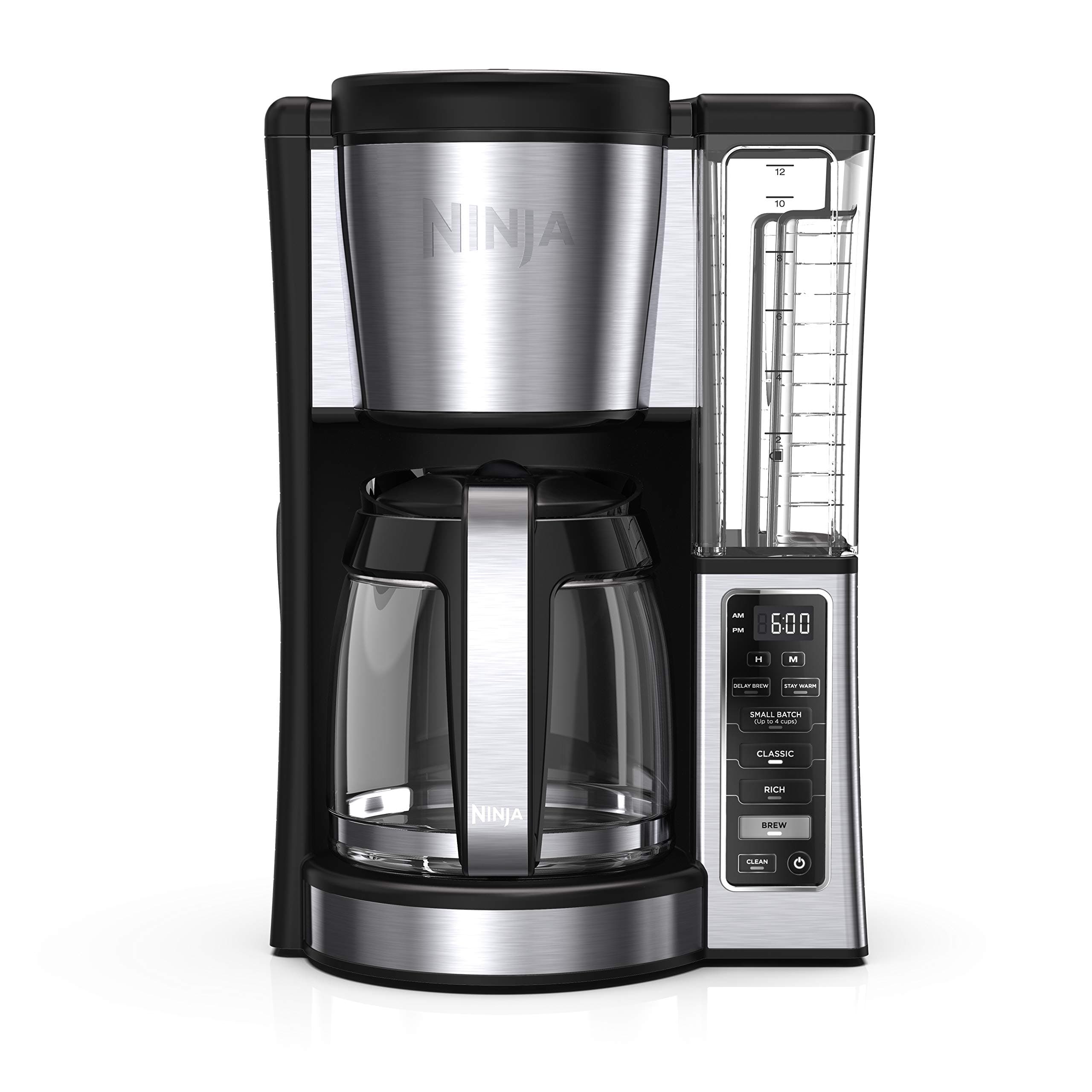 Ninja (Refurbished) 12-Cup Programmable Brewer CE251 Coffee Maker, 60 oz, Black/Stainless Steel (Renewed)