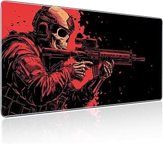 Gaming Mouse Pad, Cool Style Black & Red Color Mouse Pad, 31.5 x 11.8in Large Mousepad with Smooth Surface & Anti-Slip Base for Precise Mouse Control & Stability Fixation, Best for Office & Gaming