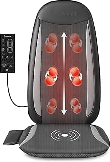 COMFIER Shiatsu Back Massager with Heat,Massage Chair Pad for Back Relief deep,Heated seat Cushion,Chair Massager for Neck,Hip with Kneading & Vibration,Home Office, for Women Men,Dad,Mom