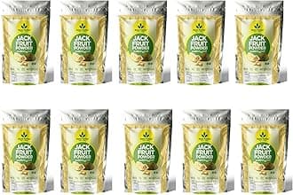 Rens Farms Well Matured Green Jackfruit Flour | Gluten-Free Raw Jackbulb Powder | Keto, Vegan, Diabetic Friendly Superfood | Jackfruit Powder | Natural & Preservative-Free | 250g x Pack of 10