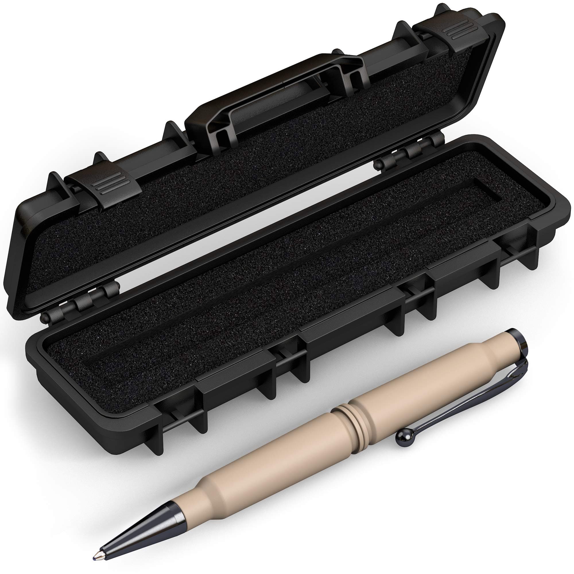 Old Southern Brass .308 Real Authentic Casing Refillable Twist Pen - Tactical Gift Box - Desert Tan