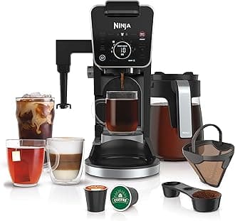 Hot and Iced Coffee Maker, Single Serve Coffee Maker and Drip Coffee Machine, DualBrew Pro Specialty 12-Cup with K-Cup Combo, Includes Permanent Filter, CFP307
