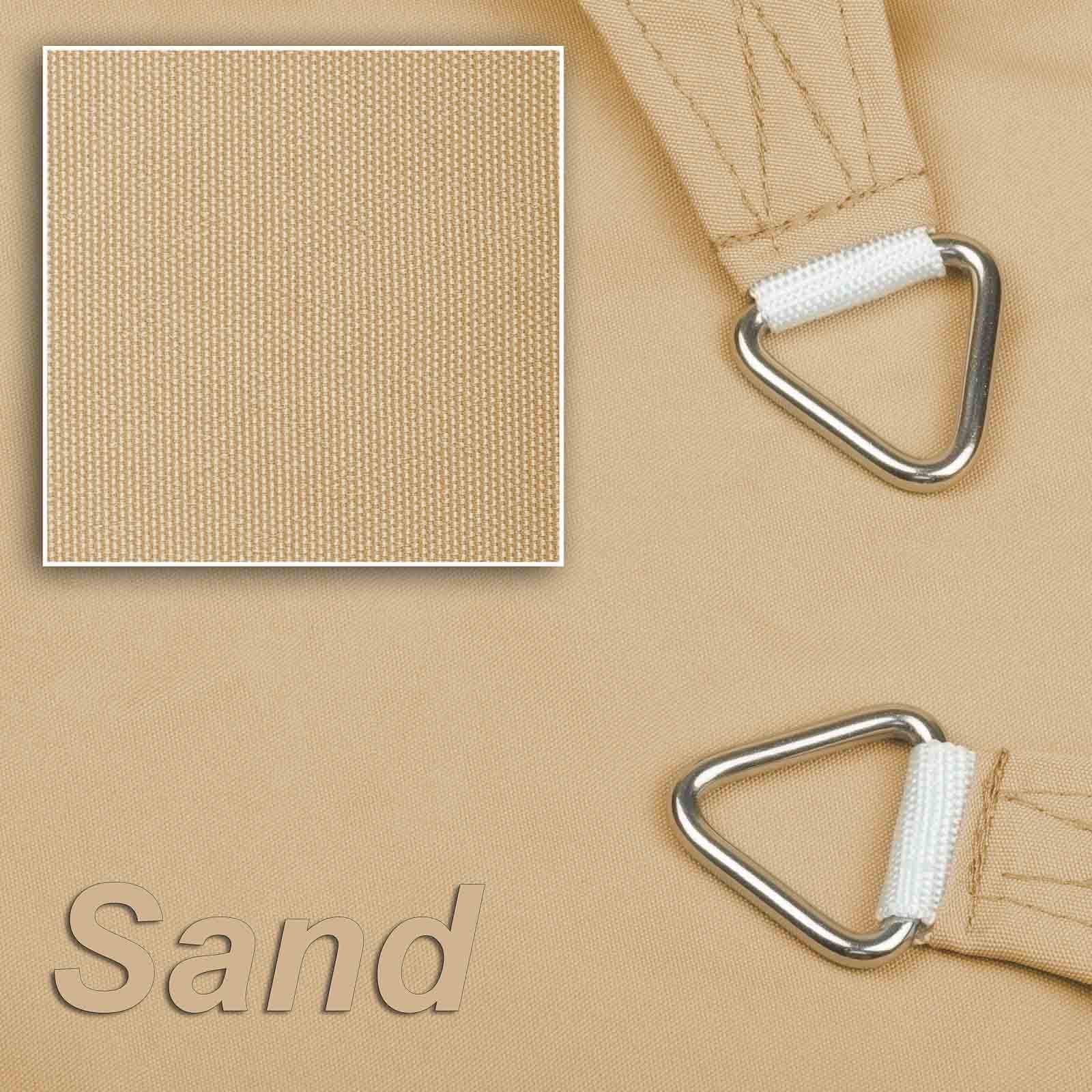 hanSe® Brand Sun Sail 100% Polyester Water Resistant Triangle 90 ° gleichsch. 3,0x4,0x5,0 M Sand-Coloured