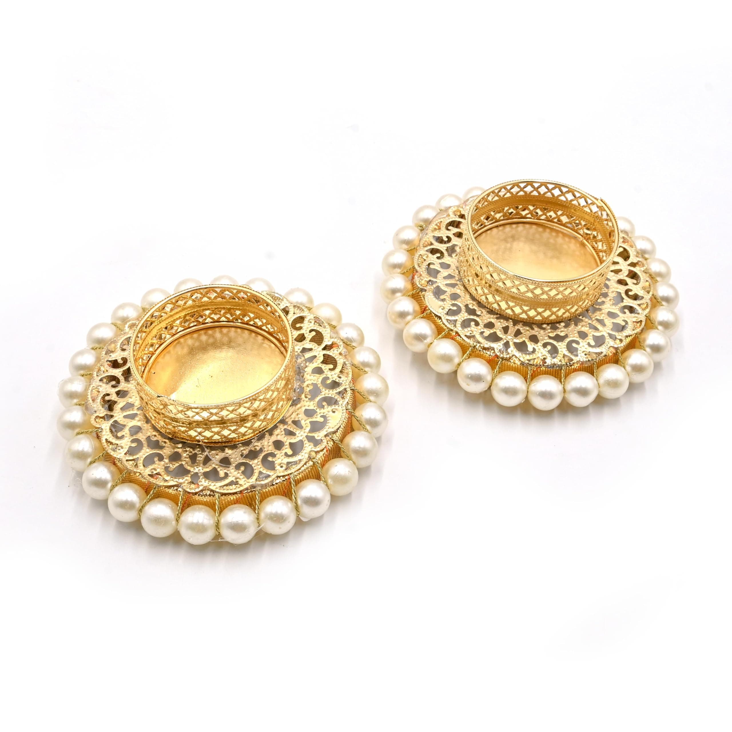 8 Pcs Assorted Indian Decorative Tea Light Candle Holders Traditional Handmade Diya for Pooja, Diwali Decoration and Festival Gifts for Home