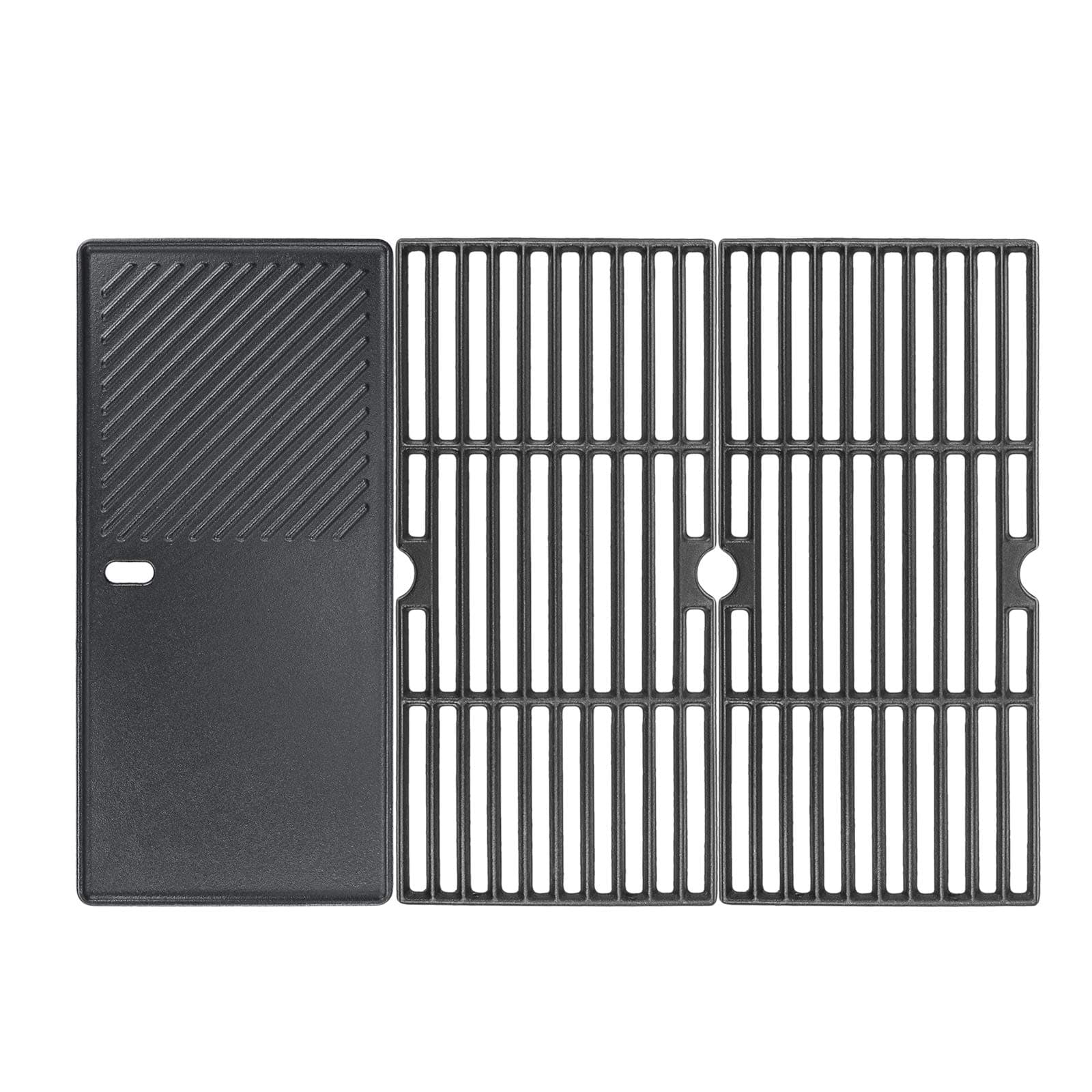 43 x 62.5cm Cast Iron Grill Grates & Grill Plate Griddle for Enders Boston 3, Enders Monroe Pro 3, Charbroil, Kenmore, Landmann, Broil King Gas Grill Models, Double-sided Bbq Replacement