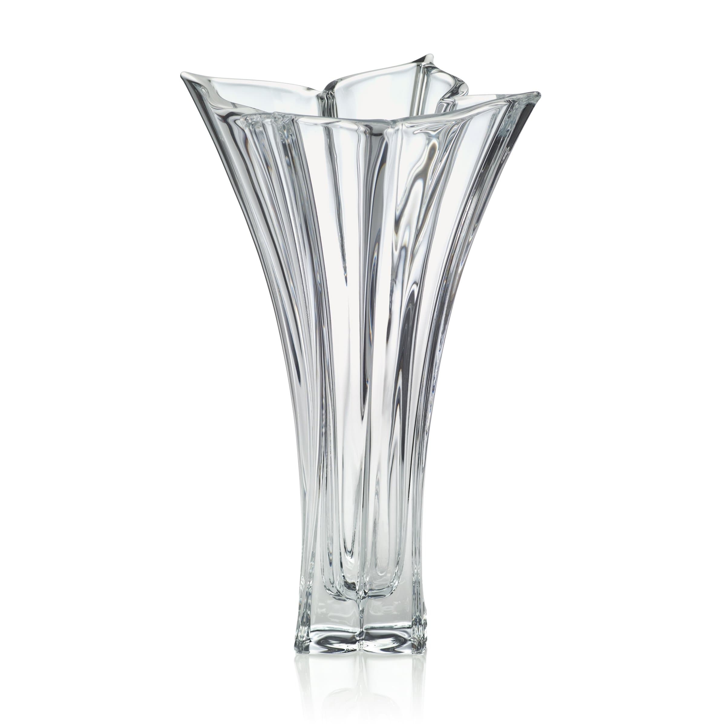 Mikasa Florale Crystal Vase, 14"
