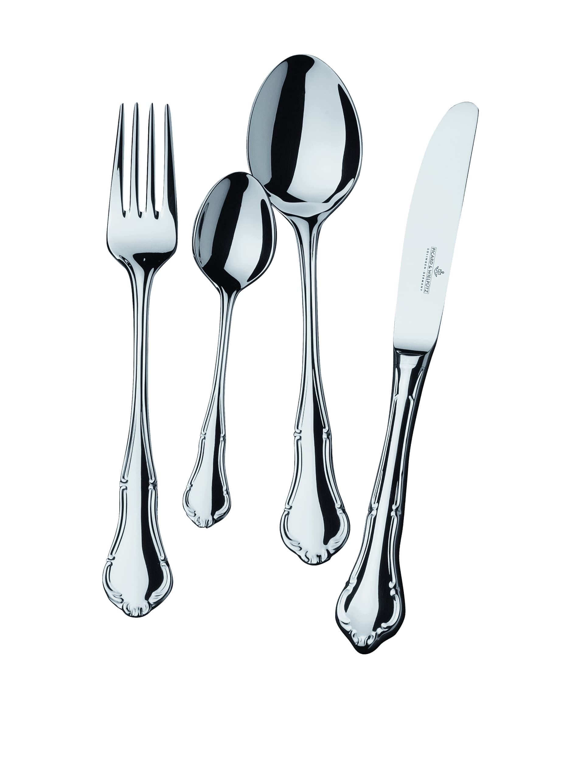 4005481121660 6121 Palazzo 30 Pieces Dinner Set, Solid Handle, Loose, Stainless Steel, Multi Color