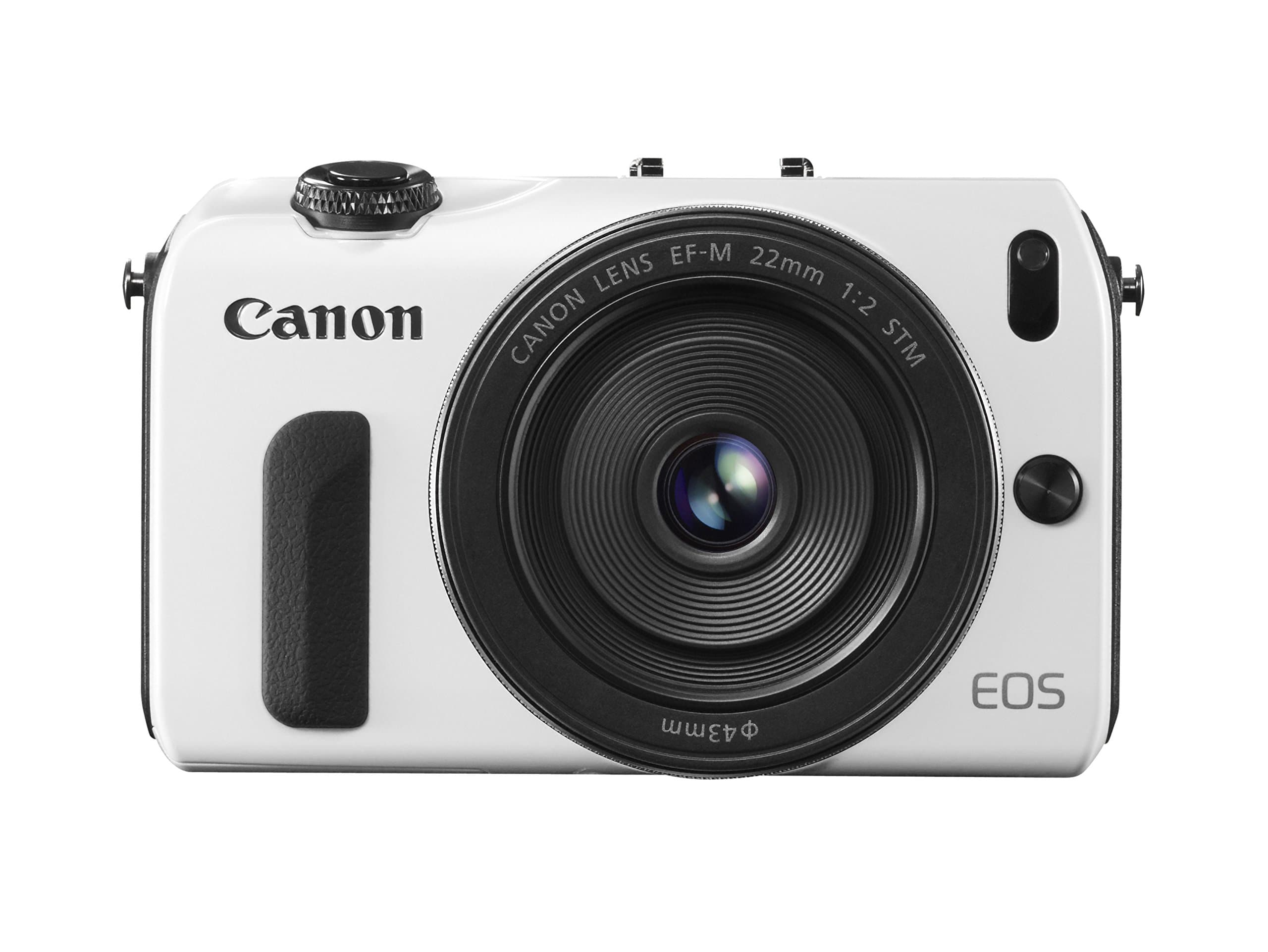 Canon EOS M Compact System Camera - White (22mm Lens with Adapter Kit, 18MP) 3 inch LCD