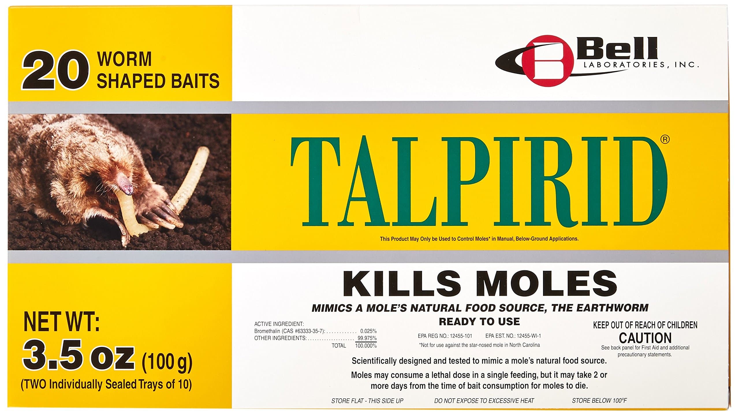 Talpirid 7150 Mole Bait Worms, 20 Count
