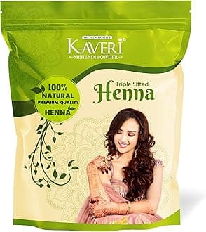 Kaveri Triple Sifted Mehendi Powder 100% Natural Henna Powder for Hairs, Hands & Feet (500 gm)