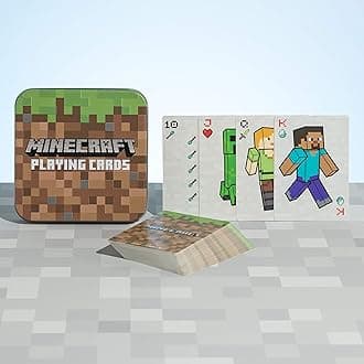 Paladone Minecraft-Spielkarten - Standard-Kartenspiel in Collector Travel Tin