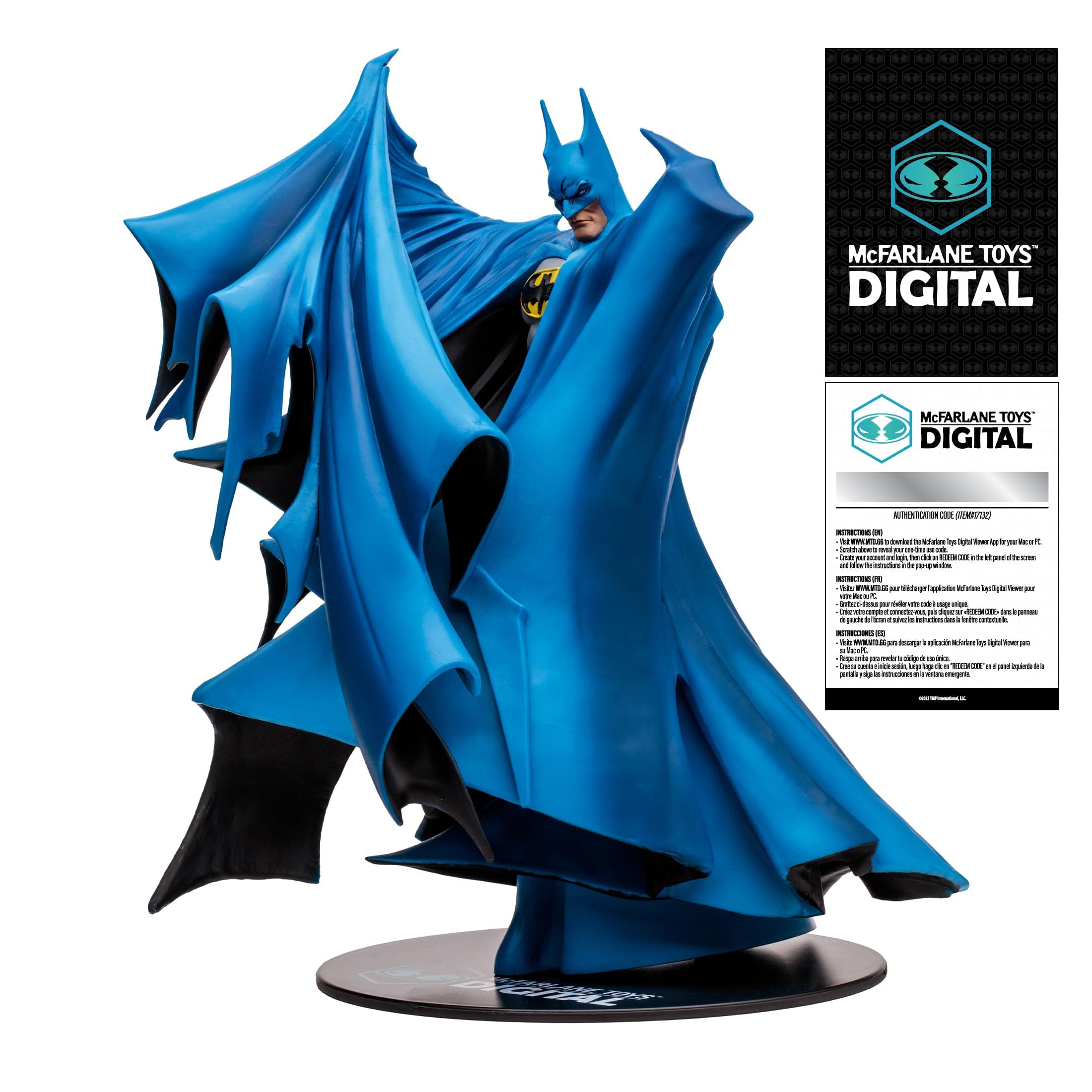 DC Direct - Batman 1:8 Scale PVC Statue by Todd McFarlane with Digital Collectible (Blue)