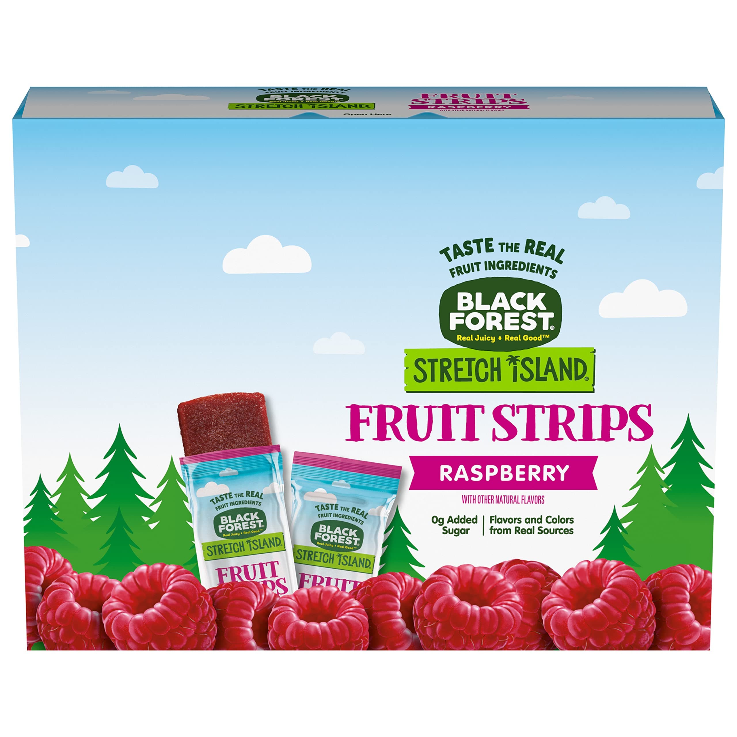 Stretch Island Fruit Strips, Raspberry, 0.5ounce Strips (Pack of 30)