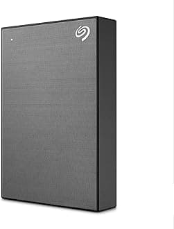 Seagate One Touch, 4TB, Password Activated Hardware encryption, Portable External Hard Drive, Portable External Hard Drive, PC, Notebook & Mac, USB 3.0, Space Gray (STKZ4000404)