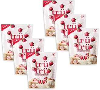 Tru Fru Hyper-Dried Strawberries & Creme, Kosher, Gluten Free & Non-GMO, 4.2 Ounce (Pack of 6)
