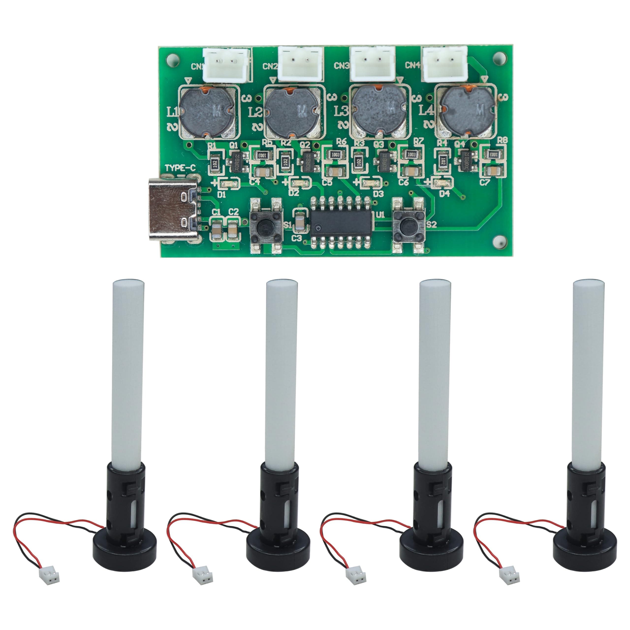 Electronic Spices C-Type 5V DIY Four Spray Operated Switch Ultrasonic Humidifier Mist Maker Circuit Board