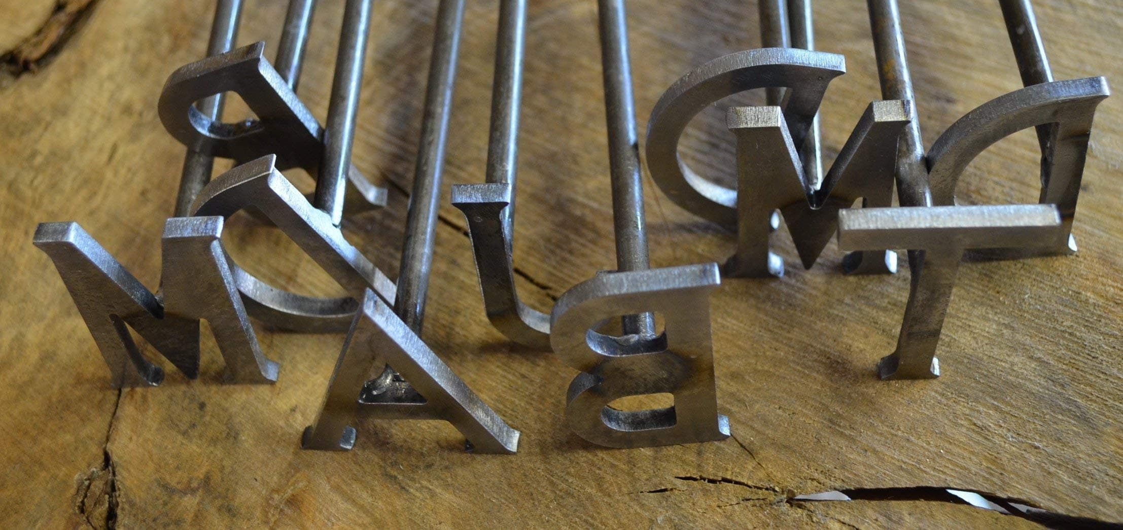 Set of 10 Custom Order Single Initial Branding Irons - wedding party gift