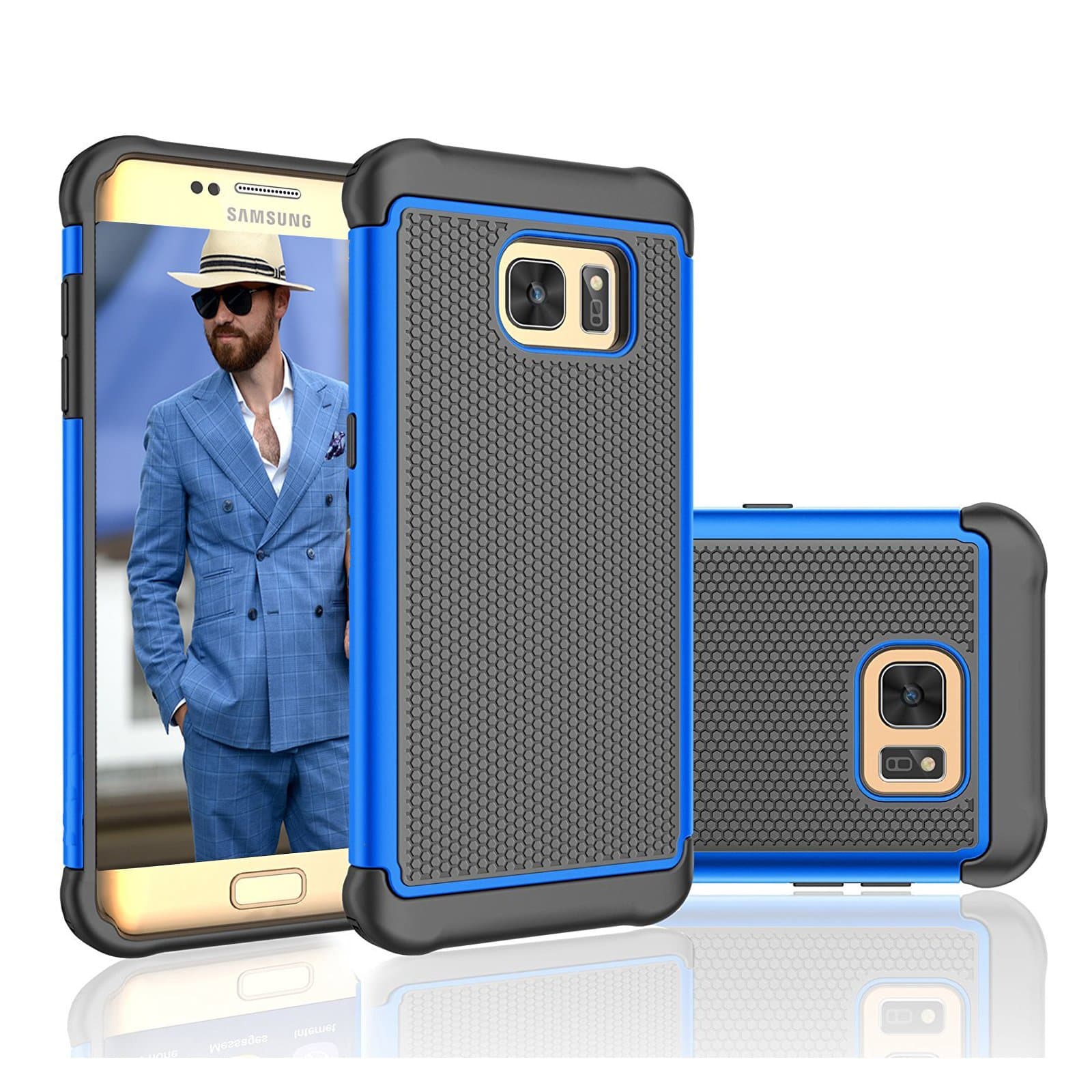 Eutekcoo Galaxy S7 Case, [Tmajor] [Hybrid Dual Layer] Slim Shockproof [Silicone Rugged &Hard Plastic] Case Phone Cover Bumper Shell For Samsung Galaxy S7 SM-G930F SM-G930FD [Ocean Blue/Black]